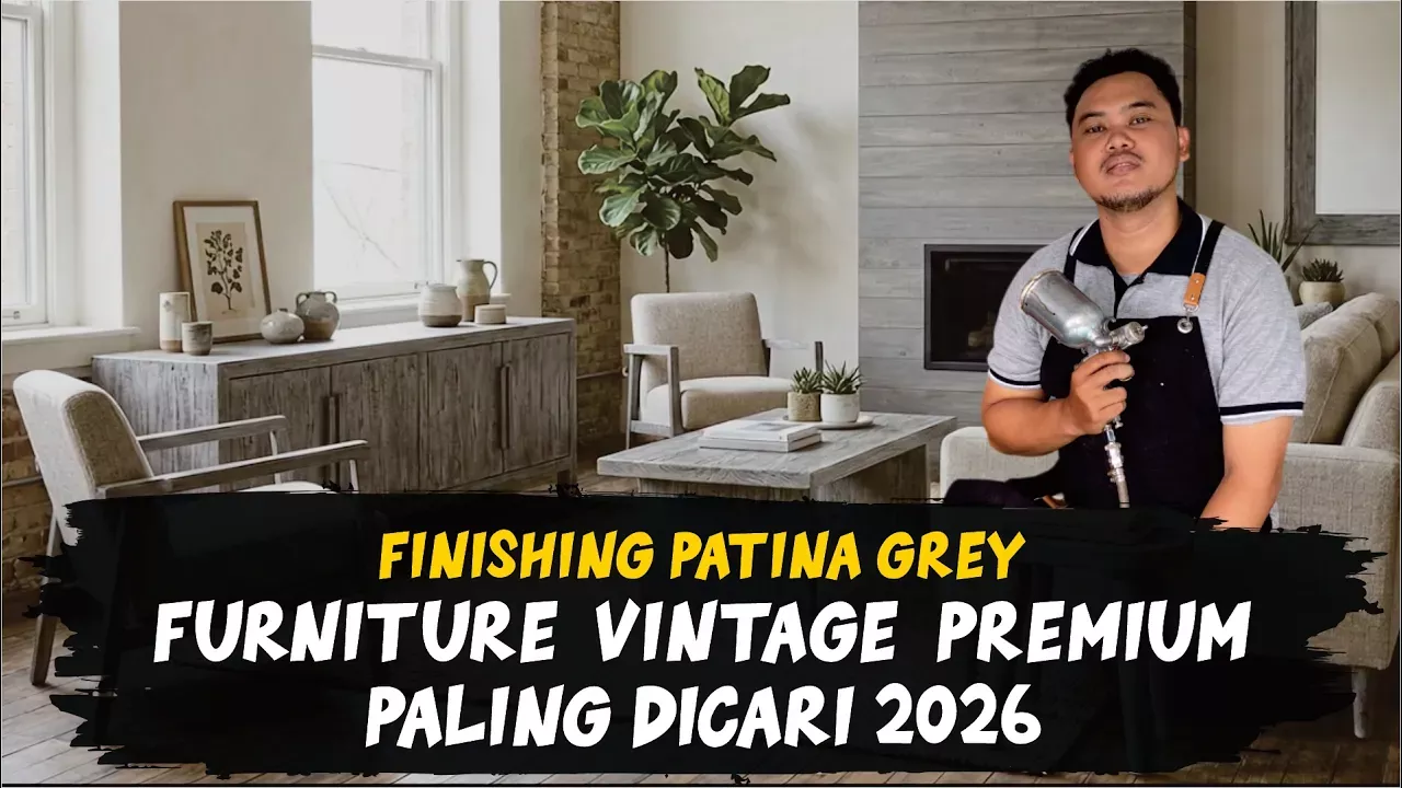 Finishing Kayu Patina Grey untuk Kursi Knock Down Kelas Ekspor