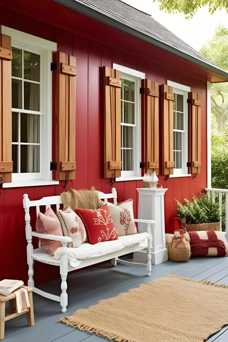 Warna Rumah Kayu Merah